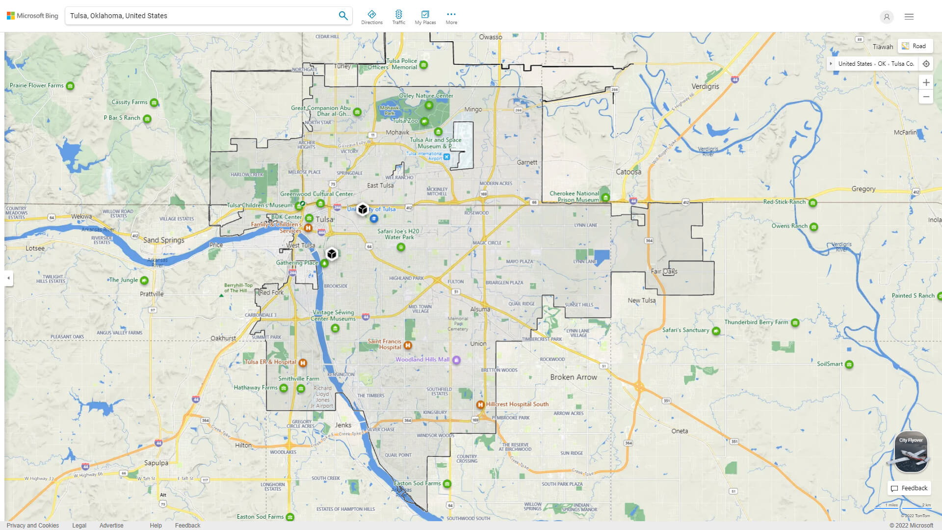 Tulsa Detailed Map